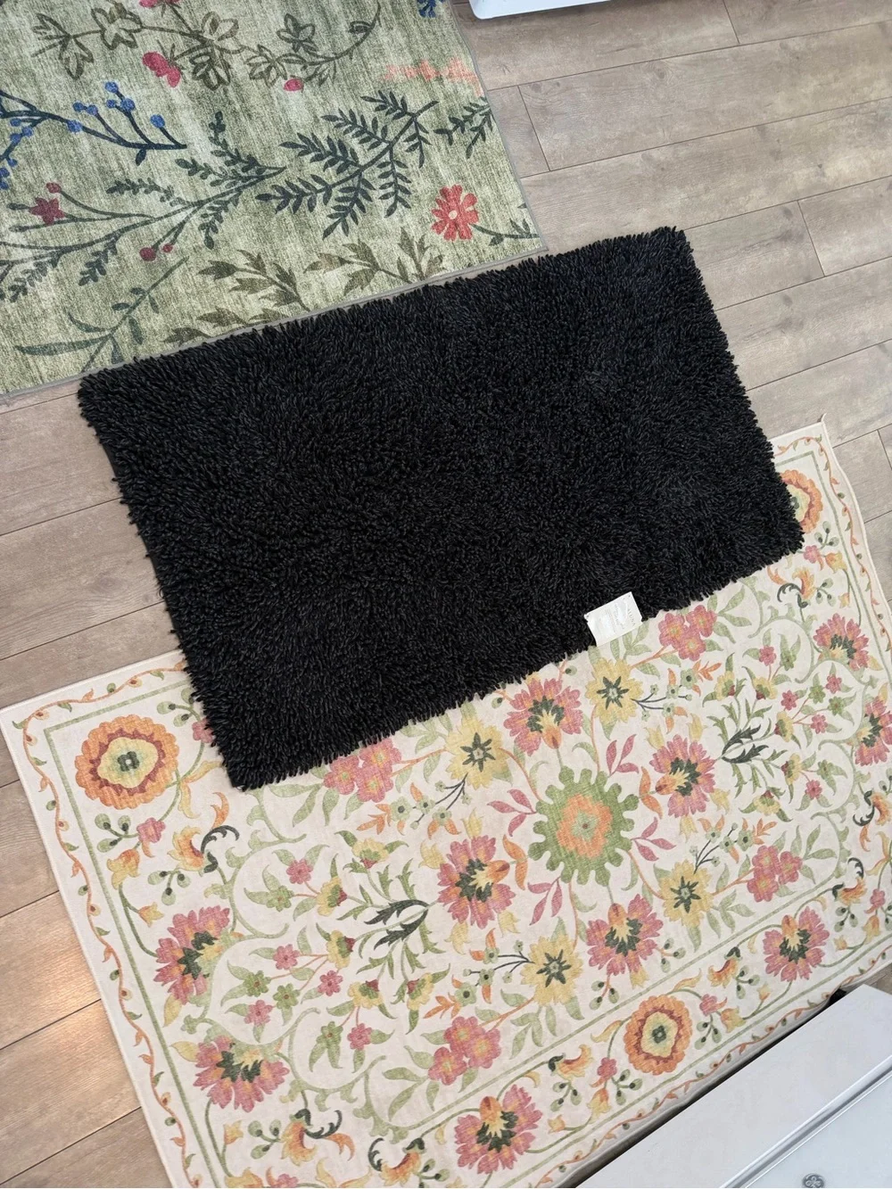 New Casaluna Cotton Looped Bath Rug Black 40x24” Large Bath Rug Melange Machine